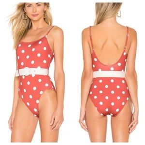 Solid and striped one piece bathing suit NWOT